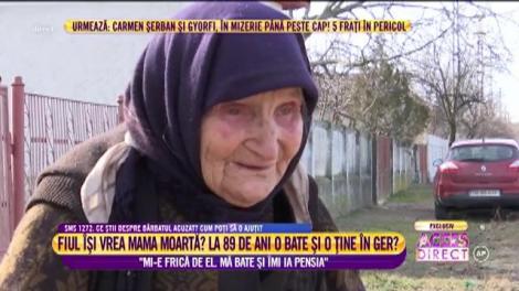 O bătrână de 89 de ani, ținută în frig de propriul fiu