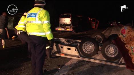 Un accident în lanţ a ţinut trei ore blocată autostrada Timişoara - Lugoj!