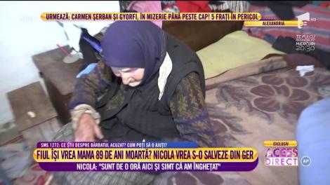 Vecina bătrânei de 89 de ani care nu are cu ce să se încălzească pe ger: "O hrănesc cei care au curaj să-i treacă pragul"