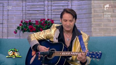 Valentin Mogoase, sosia lui Elvis Presley, în platoul de la Neatza