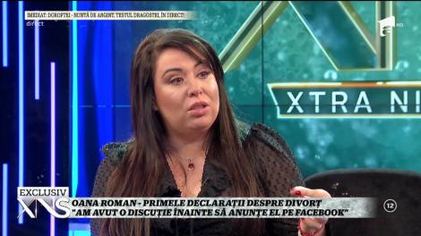 Oana Roman, primele declaraţii după divorţ: "Certurile noastre nu au legătura cu femeile!"