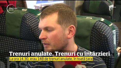 Din cauza vremii, CFR a anulat 148 de trenuri!