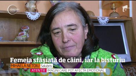Femeia atacată de o haită de maidanezi a fost operată la picior