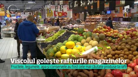 Viscolul golește rafturile magazinelor