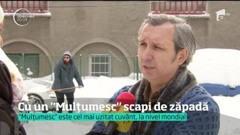 Cu un ”Mulțumesc” scapi de zăpadă