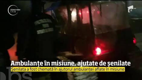 A fost dezastru în Brăila! Ambulanțele în misiune au fost ajutate de șenilate