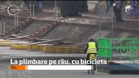 La plimbare pe râul Bega, cu bicicleta