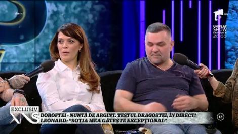 Testul compatibilităţii, în direct, între Leonard Doroftei şi soţia lui, Monica!