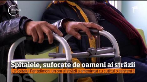 Un om al străzii și-a dat foc pe patul de spital de la Floreasca. "Își dorea să taie o asistentă"