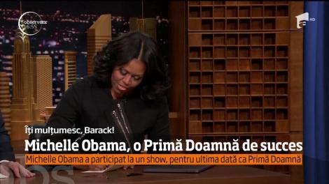 O ultimă apariţie în postura de Prima Doamnă a Americii de senzaţie! Michelle Obama a făcut spectacol într-o emisiune TV