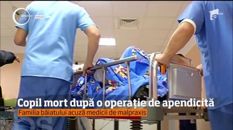 Un băiat de 13 ani a murit la câteva zile după o operație de apendicită