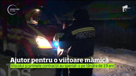 Salvare cu emoţii într-o localitate din judeţul Iaşi, înconjurată de troiene!