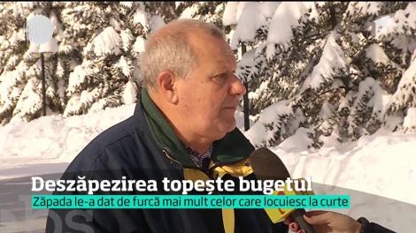 Deszăpezirea topește bugetul celor care locuiesc la curte
