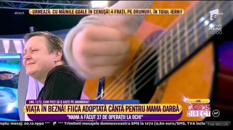 Emoționant. Fiica adoptivă c&acirc;ntă pentru mama oarbă!