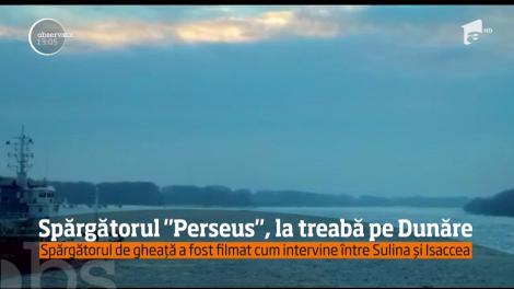 Spărgătorul de gheață a fost filmat cum intervine între Sulina și Isaccea