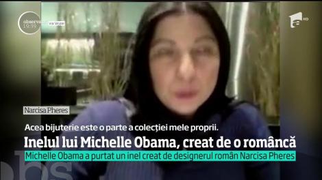 Michelle Obama a purtat un inel creat de designerul român Narcisa Pheres