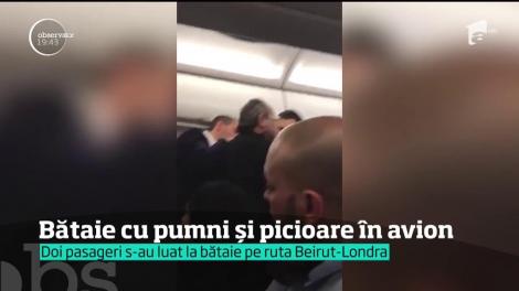 Doi pasageri s-au luat la bătaie la bordul unui avion