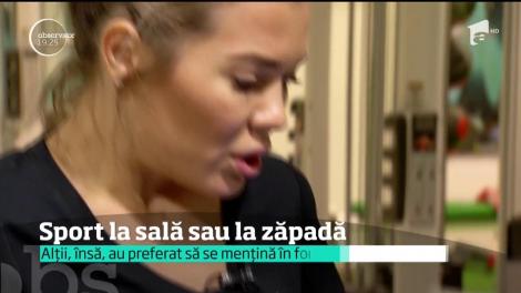 Frigul şi zăpada nu i-a încurcat pe iubitori de sport! Gina Pistol a mers la sala de fitness