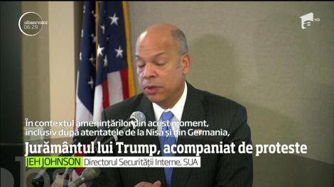 Jurământul lui Donald Trump, acompaniat de proteste