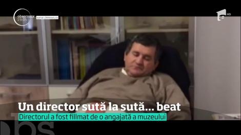 Directorul interimar al Muzeului de Etnografie din Baia Mare, filmat după ce parafase o colaboare cu mult alcool