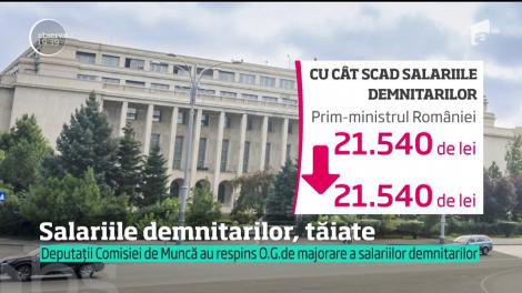 Deputații Comisiei de Muncă au respins ordonanţa de urgenţă de majorare a salariilor demnitarilor