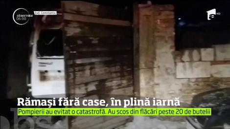 Rămași fără case, în plină iarnă