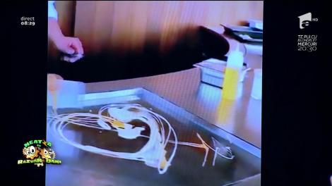 Smiley News: Un bucătar cu imaginație. Pictură din ou, pe plită!