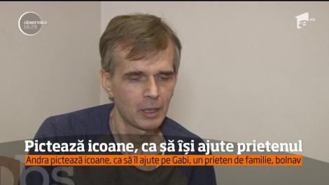 Unii copii se maturizează înainte de vreme! O fetiță, Andra pictează icoane, ca să il ajute pe Gabi, un prieten de familie, bolnav