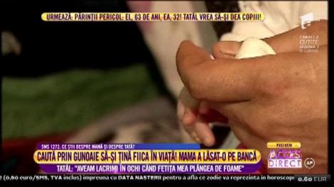 Mama i-a lăsat-o pe o bancă și a plecat. Povestea unui tată care caută prin gunoaie, ca să-și țină fiica de doar opt luni în viață