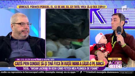 Tatăl copilei părăsite de mamă "Aveam lacrimi în ochi când fetița mea plângea de foame"