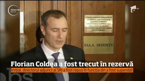 Comisia de anchetă internă a SRI l-a găsit nevinovat pe Florian Coldea, fostul director adjunct