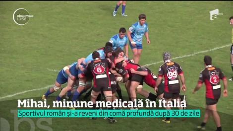 Un tânăr rugbist român, lovit de o maşină în Italia, şi-a revenit miraculos după ce a stat 30 de zile în comă