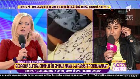 Bunica lui Georgică: "Mama îl lăsase singur când am ajuns la spital"