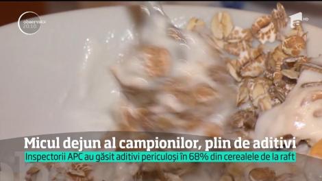 Micul dejun al campionilor, plin de aditivi