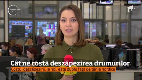 Costul deszăpezirii, la noi, este dublu față de țările nordice