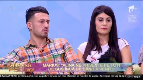 Marius: "Alina ne priveşte pe toţi de sus încă de când a venit"