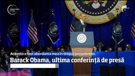 Barack Obama, ultima conferinţă de presă