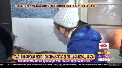 Imagini șocante dintr-o casă plină cu mizerie: Lenjerii nespălate și munți de gunoaie înghețate! Aici locuiesc trei copii, iar Cristina Spătar le-a sărit în ajutor