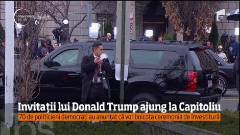 Invitați lui Donald Trump ajung la Capitoliu. 70 de politicieni democraț au anunțat că vor boicota ceremonia de învestitură