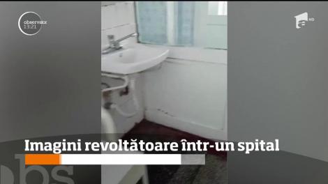 Imagini revoltătoare într-un spital. Un pacient a filmat, în spitalul din Tecuci, pereții plini de igrasie