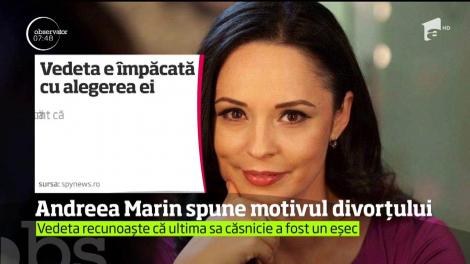 Andreea Marin a explicat motivul divorţului de Tuncay