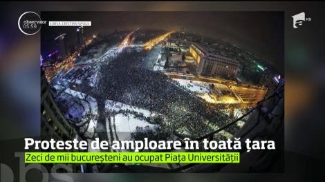 Proteste de amploare în toată ţara împotriva legii graţierii şi amnistiei