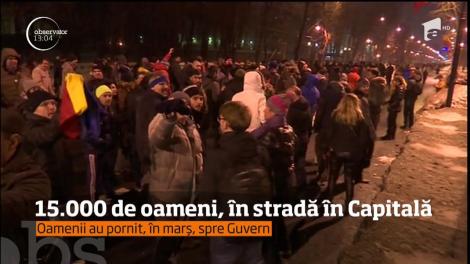 15.000 de oameni au protestat în Capitală