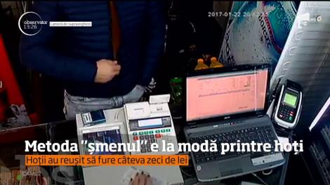 Un bărbat şi o femeie au fost surprinşi furând restul din magazin