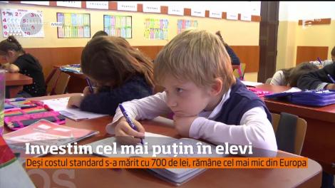 La nivel european, România are cel mai redus cost-standard pentru fiecare elev în parte