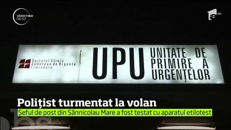 Şeful de post din Sânnicolau Mare, aflat sub influența băuturilor alcoolice, a lovit un taximetru pe o stradă din Timișoara