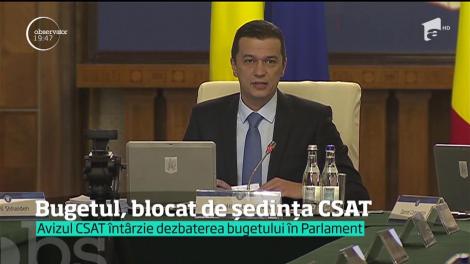 Bugetul de stat pe 2017, blocat de ședința CSAT