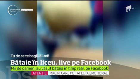 O confruntare violentă între elevii unui liceu din Lugoj, transmisă live pe Facebook