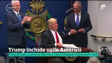 Decizie șocantă. Donald Trump a  semnat decretul prin care închide graniţele refugiaţilor musulmani