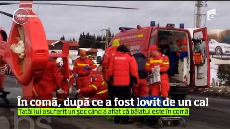 Un adolescent din Bistriţa se luptă pentru viaţa lui, după ce a fost lovit de un cal
